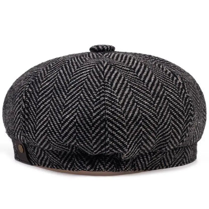 Newsboy Cap – Classic Herringbone Vintage Style