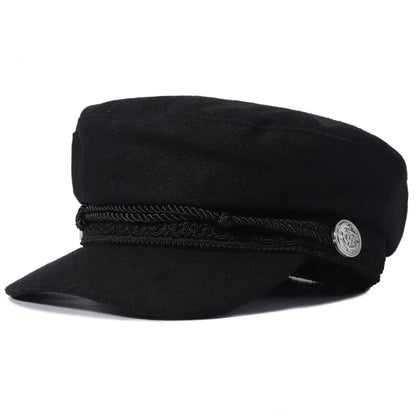 Sailor Cap – Embroidered Rope Band & Nautical Buttons