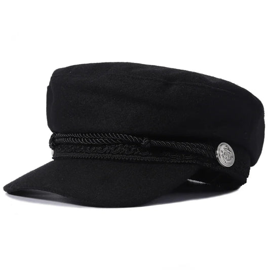 Sailor Cap – Embroidered Rope Band & Nautical Buttons