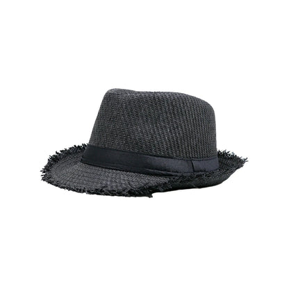 Trilby Straw Hat – Frayed Brim Summer Style