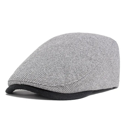 Flat Cap – Men’s Herringbone Cotton Design