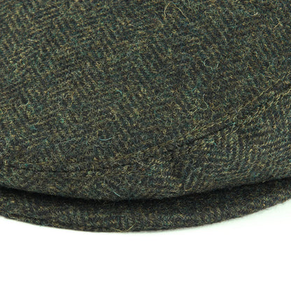 Flat Cap – Herringbone Wool Blend With Vintage Texture