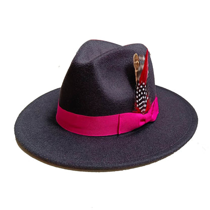 Fedora Hat – Ribbon With Feather Accent