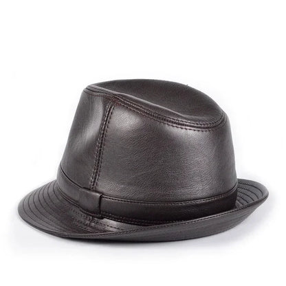 Genuine Leather Trilby Hat – Timeless Style & Durability