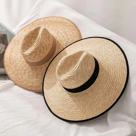 SunCover Straw Hat – Minimalist Wide Brim Sun Protection