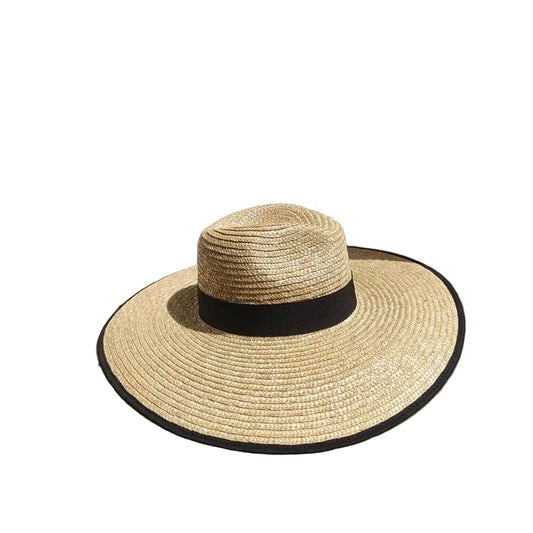 SunCover Straw Hat – Minimalist Wide Brim Sun Protection