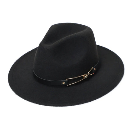 Chapeau Fedora Classy Chic Anneau Doré - La Maison du Chapeau