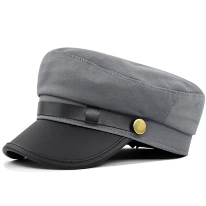 Sailor Cap – Structured Military Design With Decorative Strap
