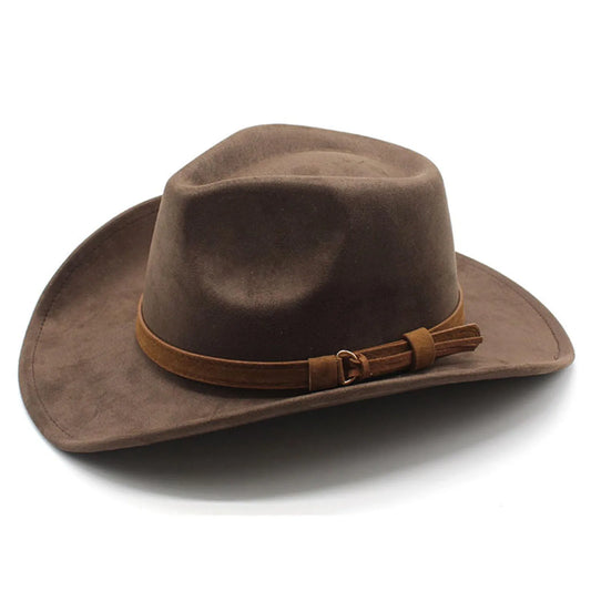 Cowboy Hat – Classic Suede Look With Buckled Band