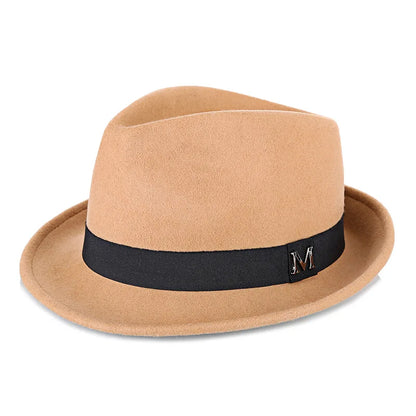 Wool Fedora Trilby Hat – Classic Short Brim Design