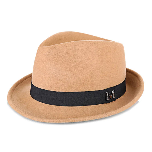 Wool Fedora Trilby Hat – Classic Short Brim Design
