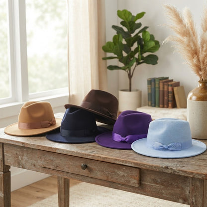 Classic Fedora Hat – Timeless Style with Bow Accent