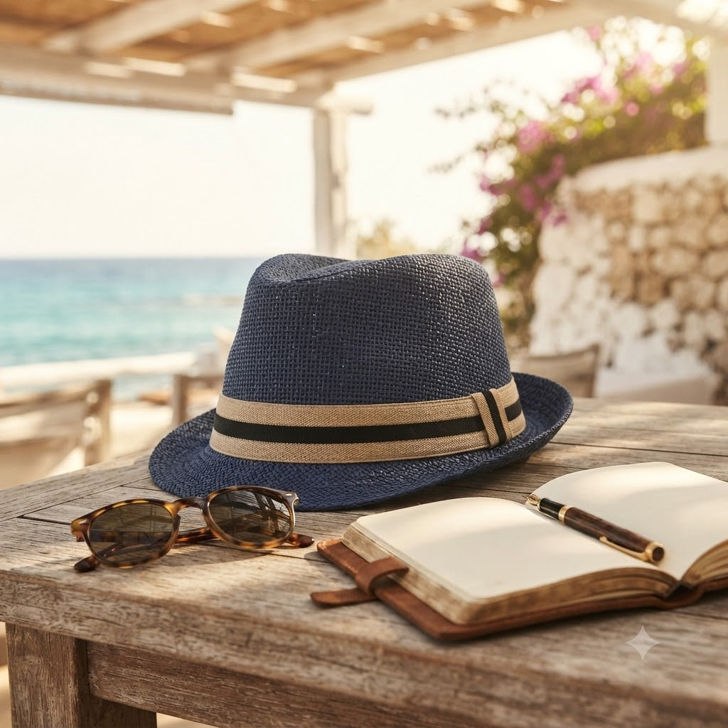 Trilby Straw Hat – Contrasting Band