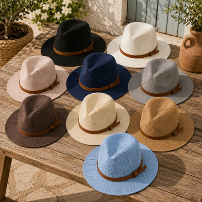 Panama Hat – Straw with Tan Leather Band