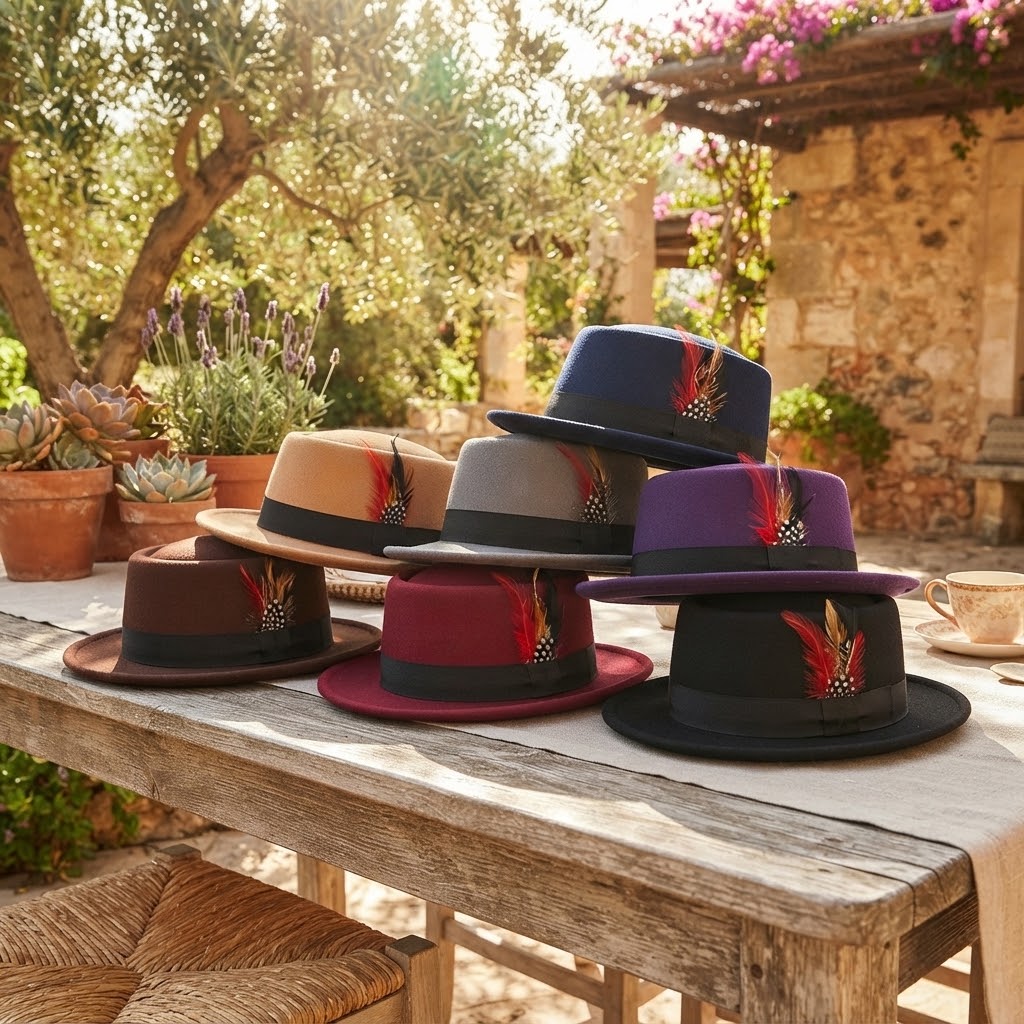 Pork Pie Fedora Hat – FeatherTouch Classic Elegance