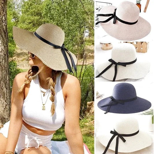 Straw Hat – Wide Brim With Ribbon Bow For Chic Summer Looks
