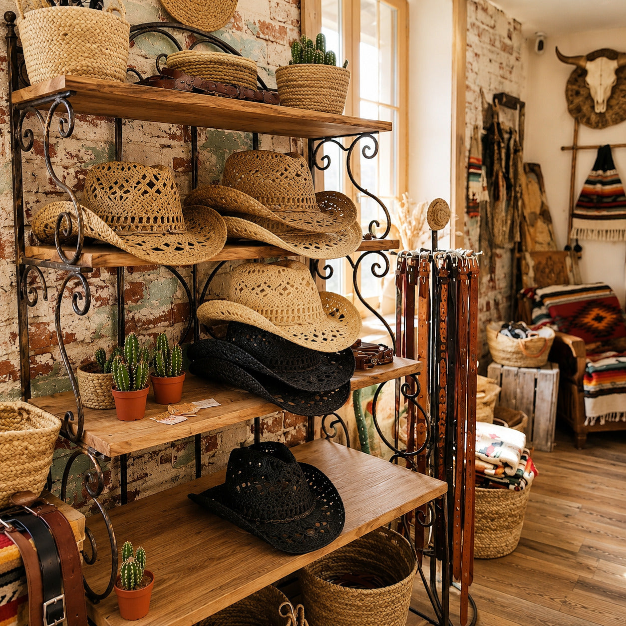 Straw Cowboy Hat – Open-Weave Cowboy Style