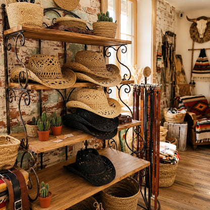 Straw Cowboy Hat – Open-Weave Cowboy Style