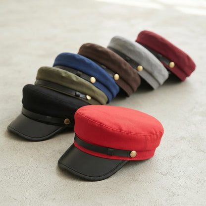 Sailor Cap – Structured Military Design With Decorative Strap