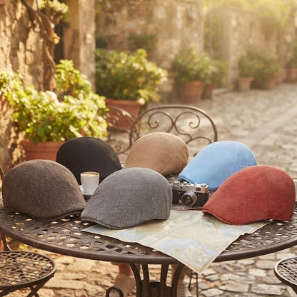 Flat Cap – Lightweight Linen Texture for Spring & Summer
