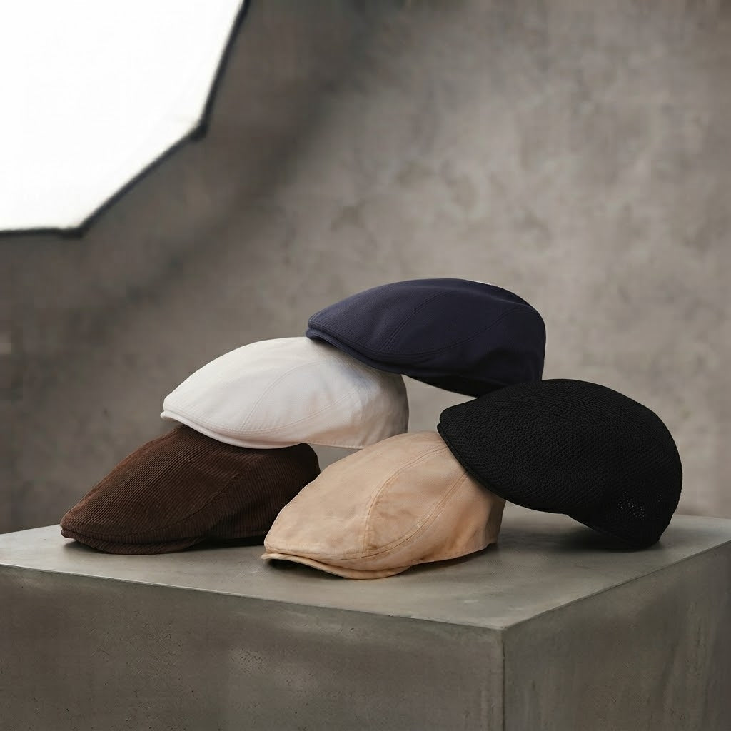 Flat Cap – Classic Cotton Structure with Subtle Paneling
