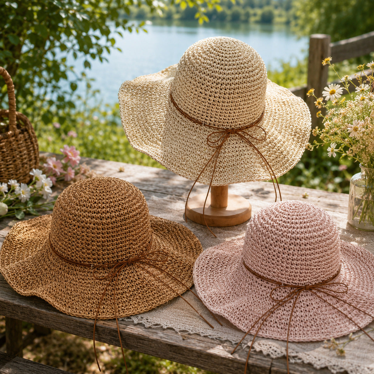 Straw Hat – Soft Weave With Wide Floppy Brim For Beach Days