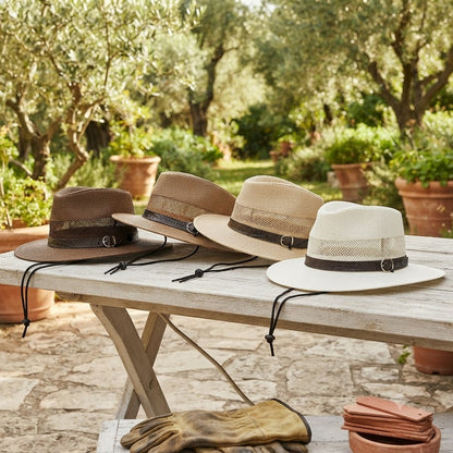 Panama Hat – Breathable Mesh Band & Chin Strap
