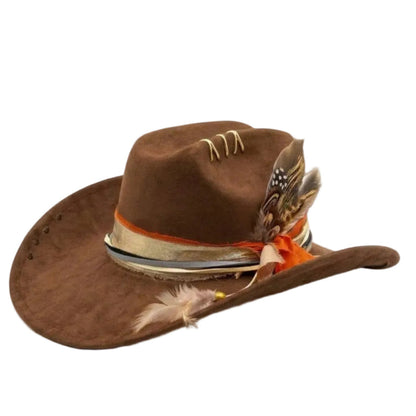 Cowboy Hat – Feather Studded Handmade Punk Style