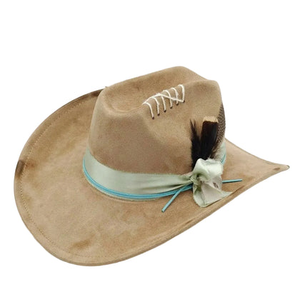 Cowboy Hat – Feather Studded Handmade Punk Style